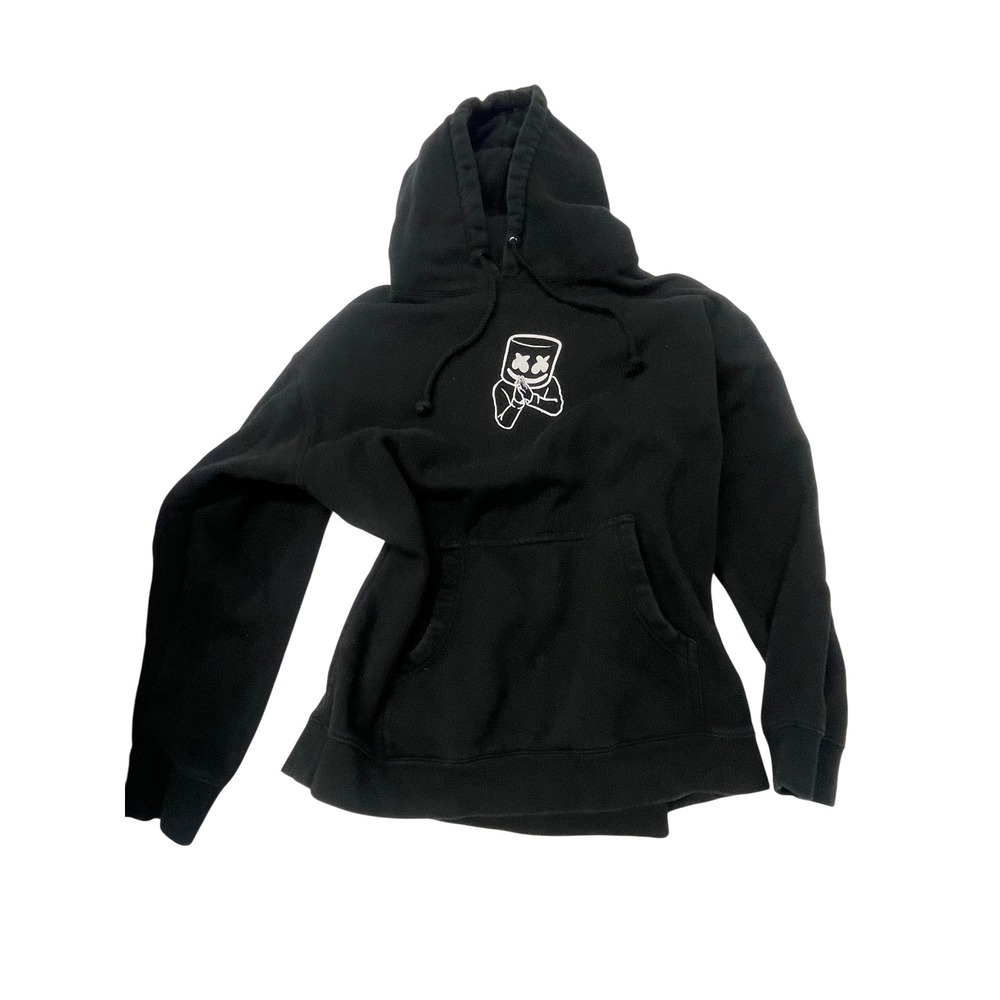 Marshmello Mello Made It Right Blk Graphic Long‎ Sleeve Hooded Sweatshirt Men L
